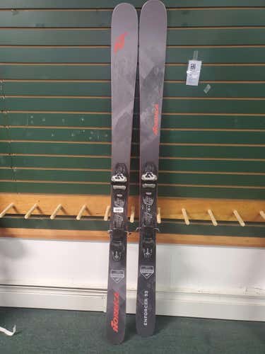 Used Men's 2019 Nordica All Mountain Enforcer 93 Skis With Bindings Max Din 13