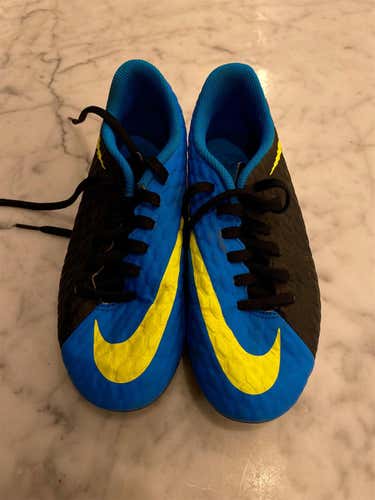 Blue Nike Hypervenoms Cleats - Boys Youth Size 2Y