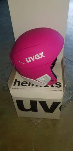 Uvex Race+, Pink/White Mat, 56-57cm(Medium/Large), FIS Legal