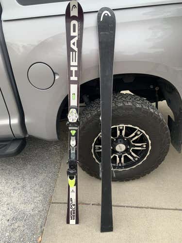 Used HEAD Racing World Cup Rebels i.SL RD Skis With Bindings Max Din 11