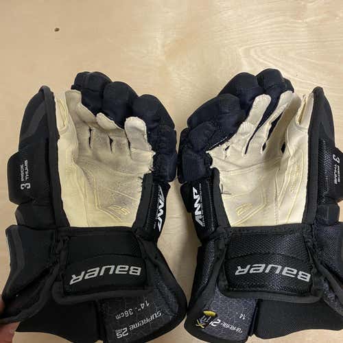 Black Senior Bauer Supreme 2S Pro 14"  Gloves