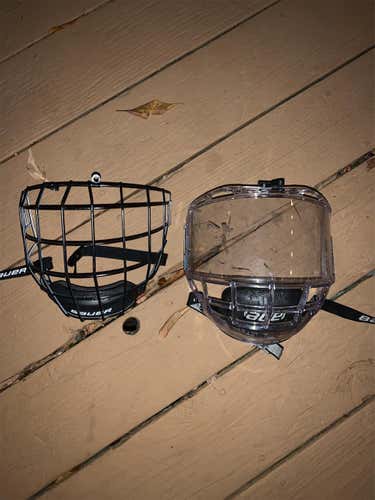 [2 PACK] Bauer B/W Cage + Bauer Full Face Shield
