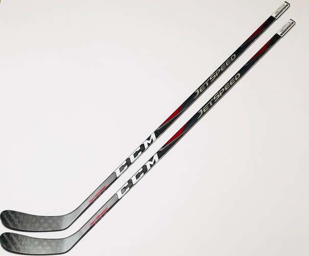 2 Pack CCM Jetspeed Hockey Sticks P28-55 Flex-SR Shaft-64.5” (Bauer Retail Height -.5”)