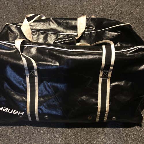 Heavy Duty Black Herculite Bauer Hockey Player Bag