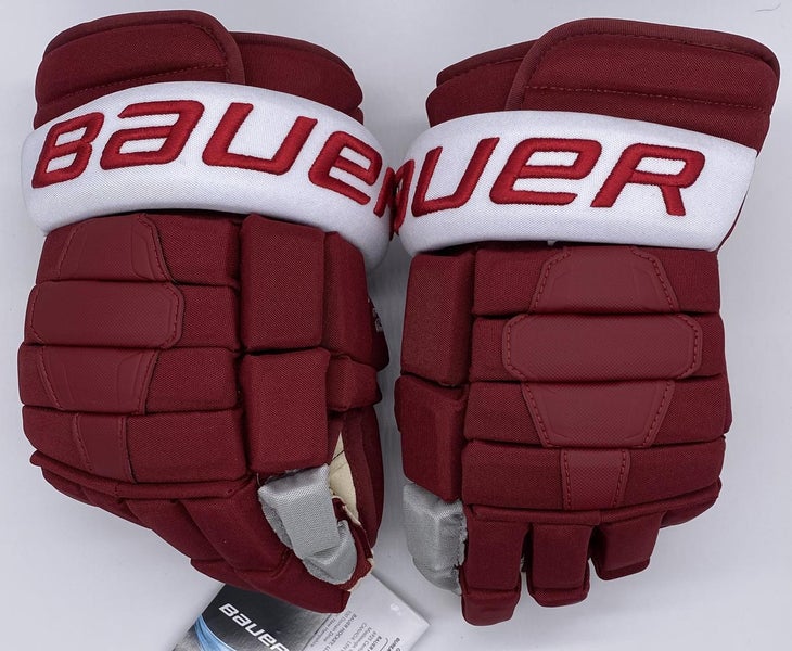 Bauer Nexus 2N Pro Stock Custom Hockey Gloves 14" Umass Amherst New (6877)