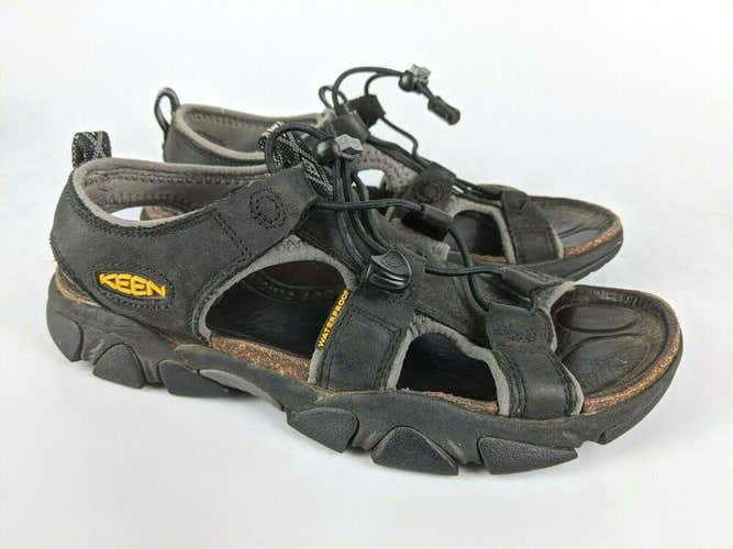 KEEN Sarasota Black Leather Waterproof Sport Sandals Shoes 1014221 Women Size 8