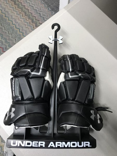 Black New Goalie Under Armour Lacrosse Gloves 10"