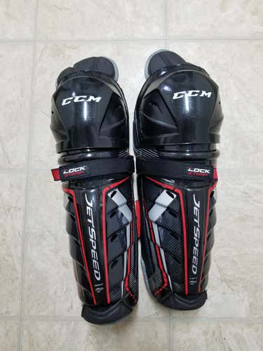 Used Senior CCM JetSpeed FT350 Shin Pads