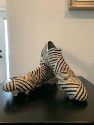 White Men's Molded Cleats Adidas Nemeziz Cleats