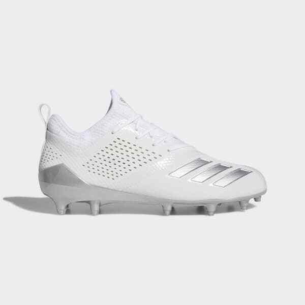 Adidas AdiZero 5-Star 7.0 Low sz 10 White Grey Silver AC8226 Molded Football LAX