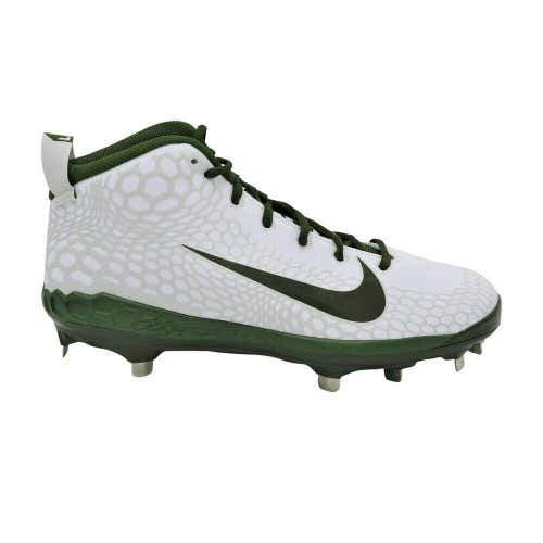 Nike Force Zoom Trout 5 Pro sz 7.5 White Green AH3372 133 Metal Baseball Cleat
