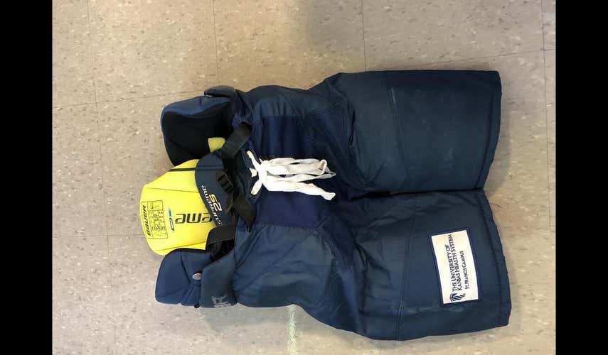 Blue Senior Small Bauer Supreme 2S Pro Stock Hockey Pants