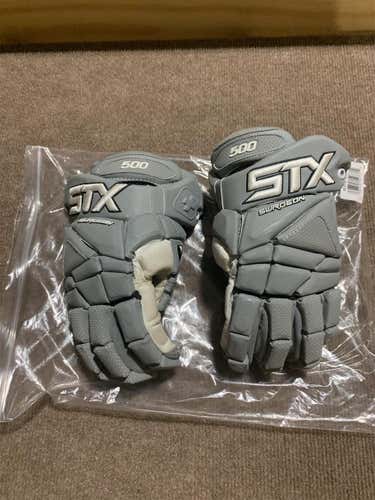 Gray Used STX Surgeon 500 12" Lacrosse Gloves