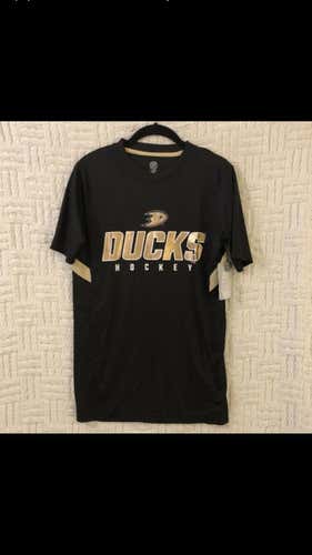 Black Men's NHL Anaheim Ducks Hockey Club Athletic Tee Shirt Small