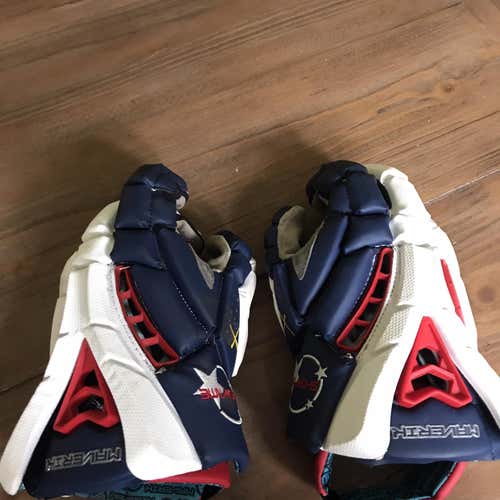 Blue Used Maverik Rome 13" Lacrosse Gloves