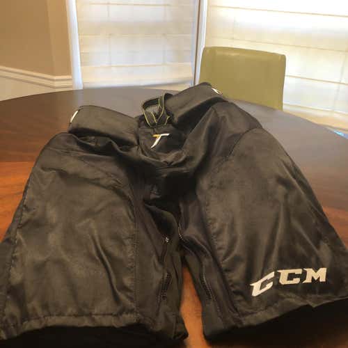 Black Senior Medium CCM Tacks  Hockey Pants