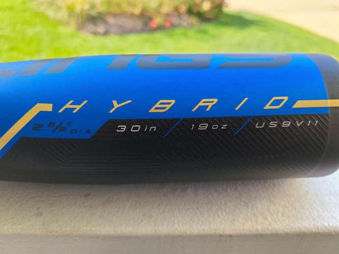 New Kid Pitch (9YO-13YO) 2019 Rawlings Hybrid Velo Bat (-11) 19 oz 30"