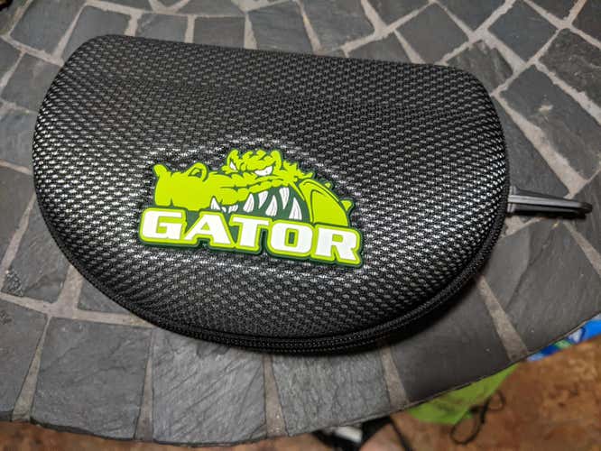 Red / white frame Gator Brand Sunglasses with interchangeable lenses and prescription lens holder