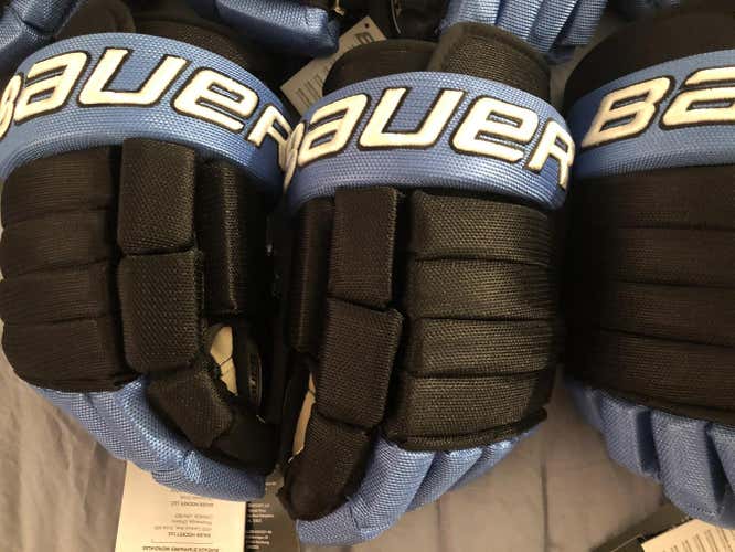 Black New Senior Bauer 4 Roll Gloves 15"
