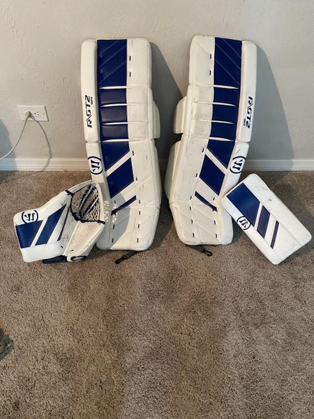 Blue Used Senior 35" Warrior Regular Goalie Full Set