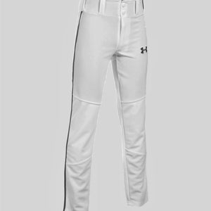 Boy's UA Black Piped Baseball Pants YS
