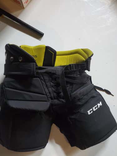 Black Used Junior Large CCM Premier R1.5 Hockey Goalie Pants