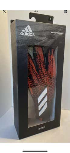 New Adidas Predator 20 PRO FH7288 Goalkeepers Gloves Sz 8 Blk Red MSRP $120