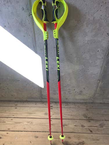 Used 46in (115cm) Leki Racing World Cup Lite SL Ski Poles with Guards