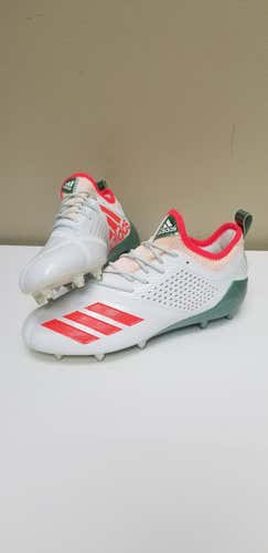 White New Adult Men's Size 9.0 (Women's 10) Molded Cleats Adidas Low Cut
