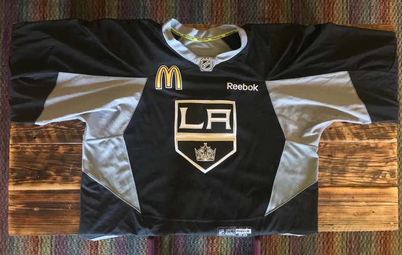 Authentic Reebok Los Angeles Kings Goalie Cut Practice Jersey | Black/Grey | Size 58 | Used