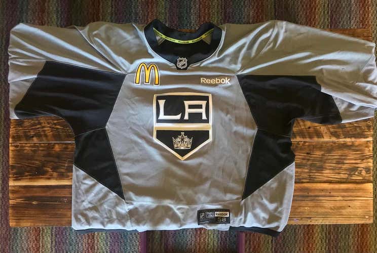 Authentic Reebok Los Angeles Kings Goalie Cut Practice Jersey | Grey/Black | Size 58 | Used