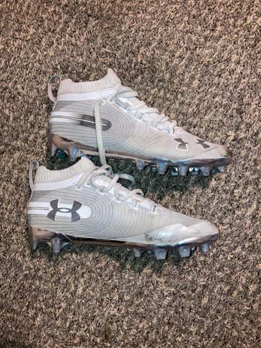 White Men's Molded Cleats Under Armour