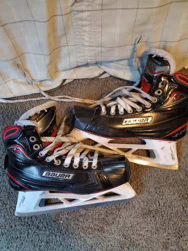Used Bauer Vapor 1X Hockey Goalie Skates Regular Width Size 7.5