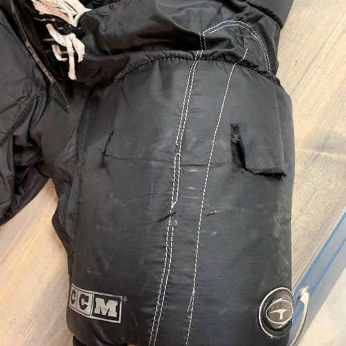 Black Senior Large CCM Tacks Pro Stock Hockey Pants