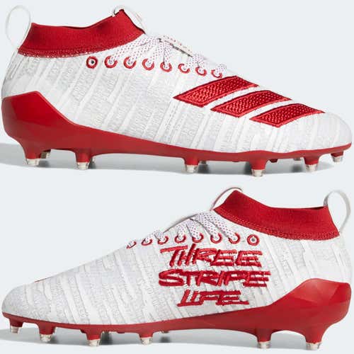 Men's Size 10.5 - New adidas Men's adizero 8.0 Three Stripe Life Football Cleats