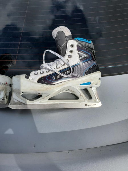 Used Senior Bauer Reactor 9000 Hockey Goalie Skates Regular Width Size 8