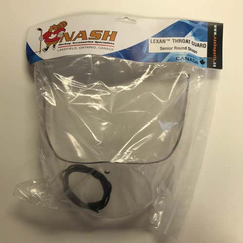 Goalie Lexan Throat Guard - Senior Round Shape - NEW