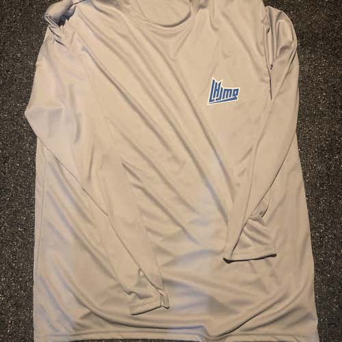 QMJHL Hockey Gray Long Sleeve Gym Workout Shirt Large