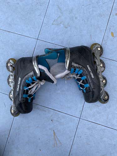 Used Junior Bauer Inline Skates Regular Width Size 4
