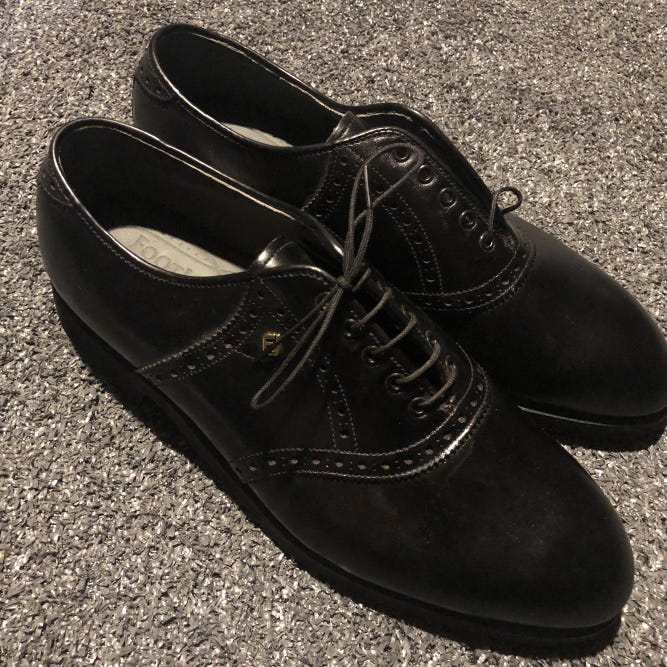 Dead Stock OG Vintage FootJoy Classics Vibram USA MADE Spikeless Golf Shoes 9.5 10
