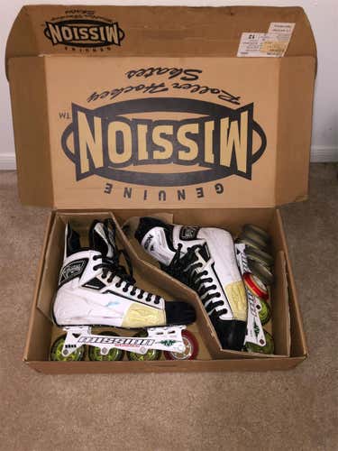 Mission Boss Syndicate Inline Roller Hockey Skates Senior Size 12D