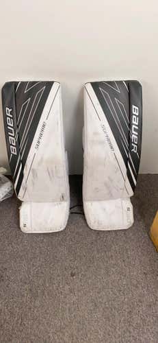 Black Senior 33" Bauer S190 Goalie Leg Pads