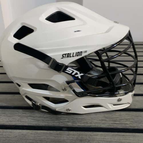 White Adult Player's STX STALLION 100 Helmet