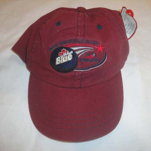 NEW LABATT BLUE USA HOCKEY ADULT HOCKEY HAT ZEPHYR MAROON OSFM