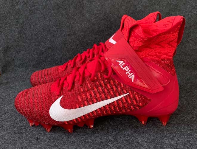 Nike Alpha Menace Elite 2 Flyknit Red Football Cleats AO3374-600 Red  Size 11.5