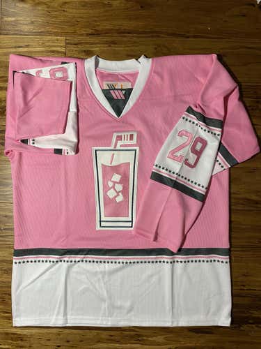 Pink Whitney Custom Hockey Jersey #29 Sz L