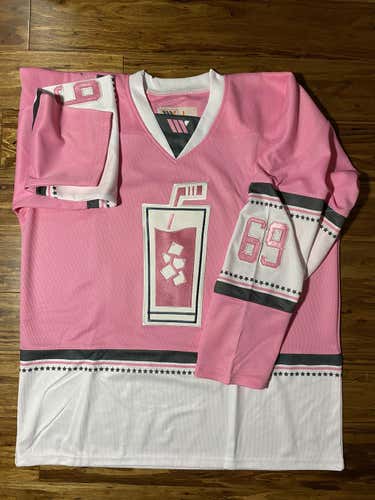 Pink Whitney Custom Hockey Jersey #69 Sz L