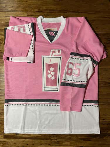 Pink Whitney Custom Hockey Jersey #65 Sz L