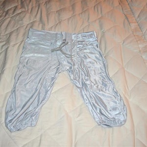 NEW - Martin Dazzle Slotted Football Pants, Silver, Youth Large