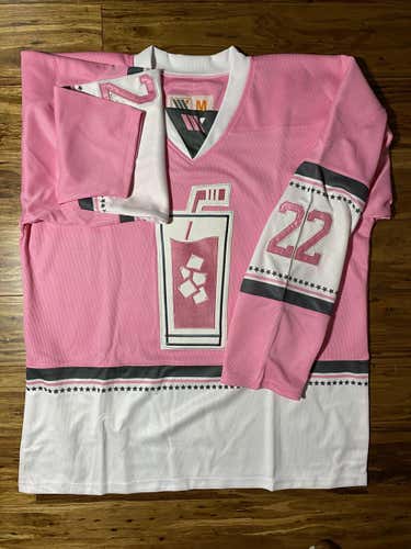 Pink Whitney Custom Hockey Jersey #22 Sz M